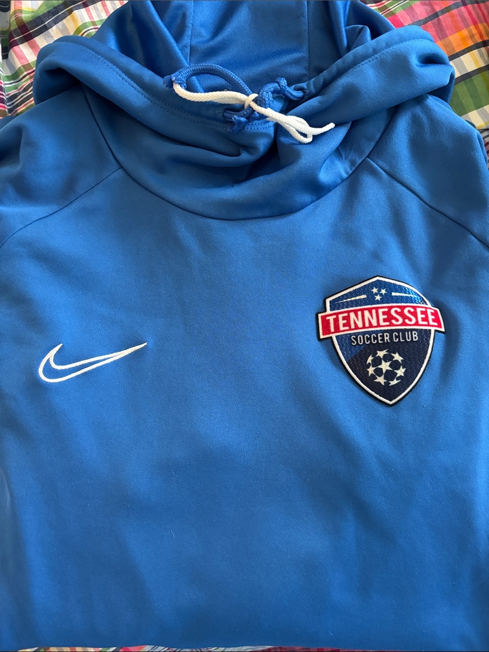 Nike Blue Tennessee Soccer Club Hoodie with White Swoosh